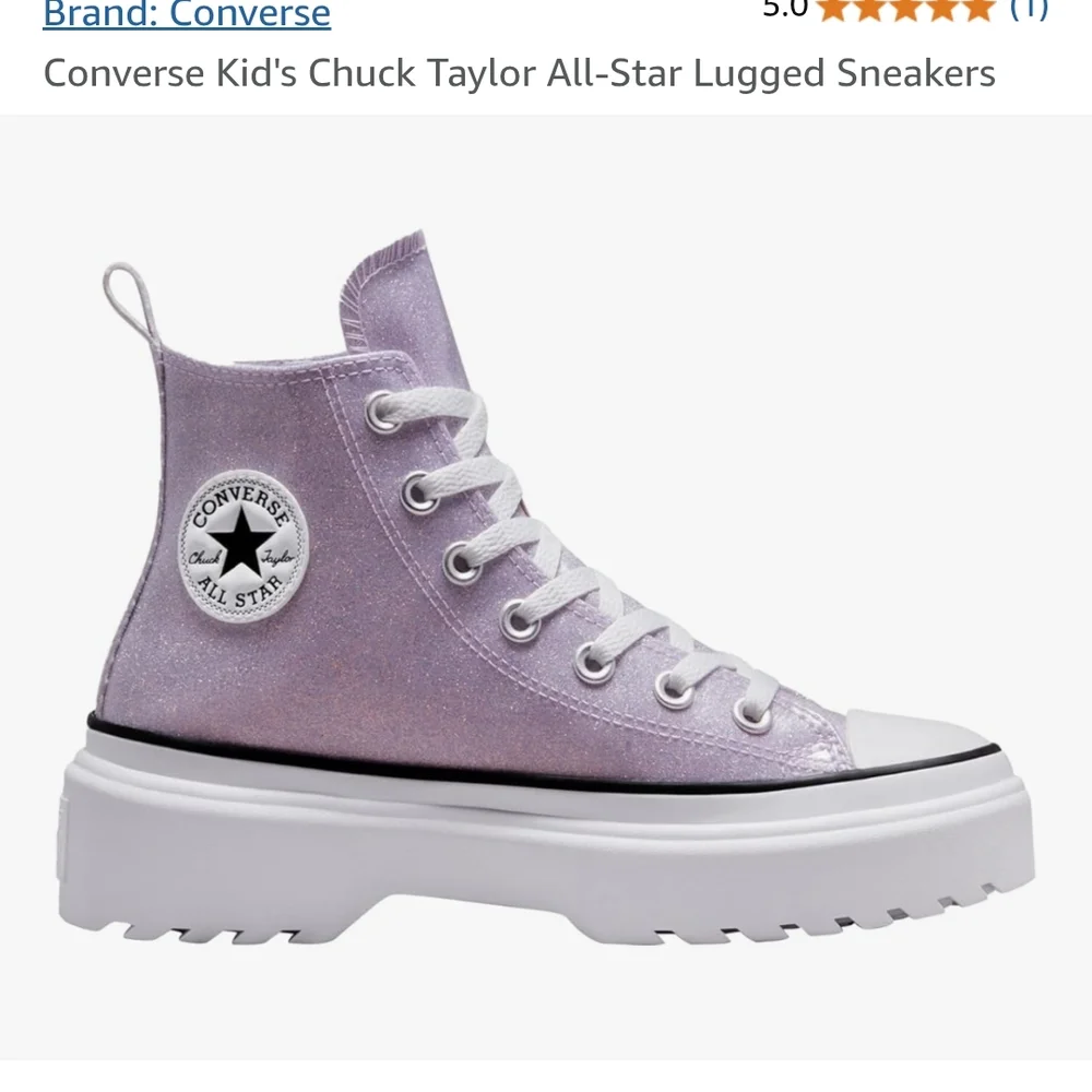 Converse Purple High-Top Sneakers with Canvas Upper